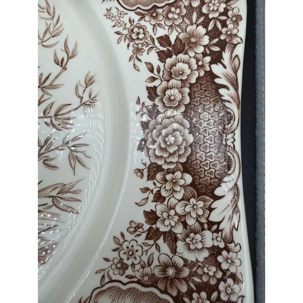 Vintage Johnson Bros Wild Turkeys Native American Turkey Platter Windsor Ware